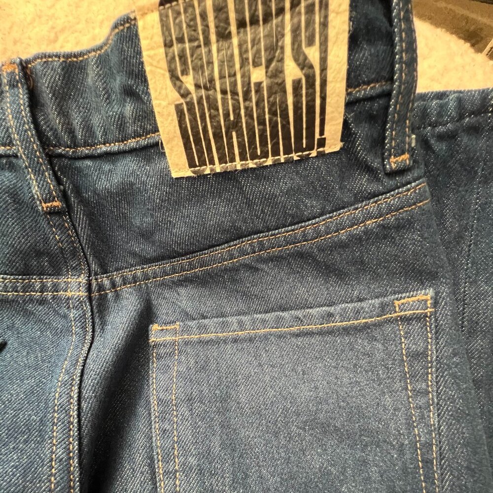 MOTHER Denim SNACKS The Pin Up Tippy Top Sweet Tooth Hover Blue Jeans 27 4 6 NWT - Picture 12 of 16